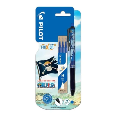 Pilot, One Piece, Frixion, pióro kulkowe z wkładami, niebieske, 0.7 mm