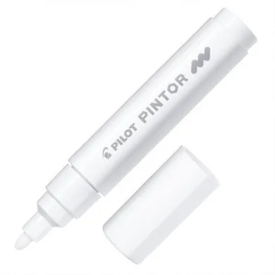 Pilot, Pintor M, marker permanentny, okrągły, biały