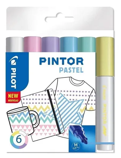 Pilot, Pintor Pastel, marker permanentny, 6 kolorów