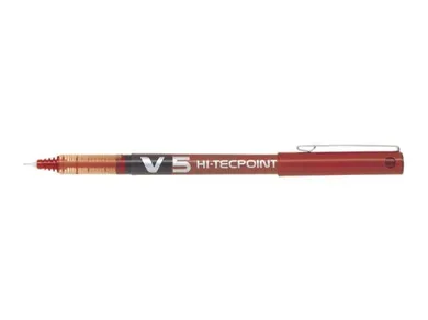 Pilot, V5, cienkopis, czerwony