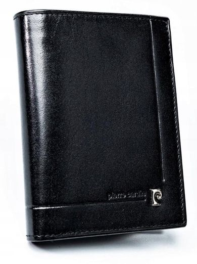 Pionowy, zgrabny portfel męski z dobrej jakości skóry naturalnej RFID, Pierre Cardin
