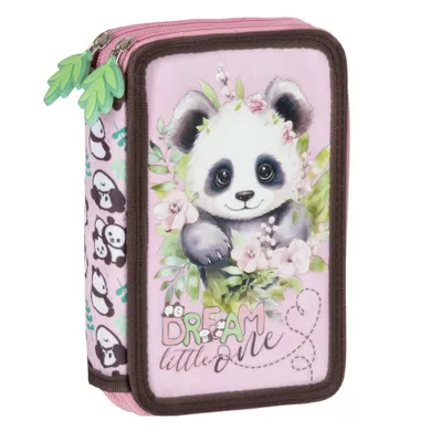 Piórnik rozkładany, podwójny, z wyposażeniem, Panda