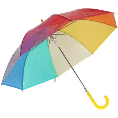 Piove, parasol półautomatyczny duży, tęczowy, ø 80 cm