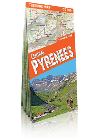 Pireneje Środkowe (Central Pyrenees). Laminowana mapa trekkingowa 1:50 000