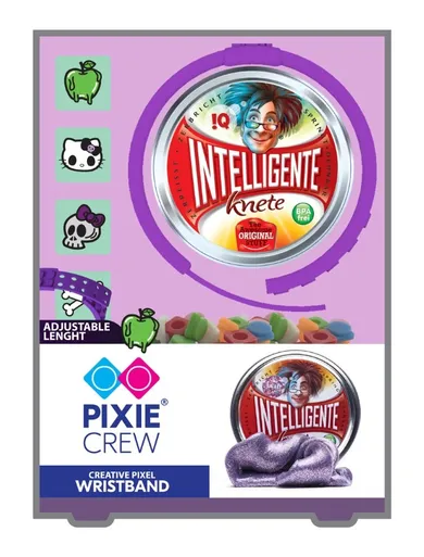Pixie Crew, Hello Kitty, zestaw: kreatywna, silikonowa bransoletka + inteligentna plastelina, fioletowa
