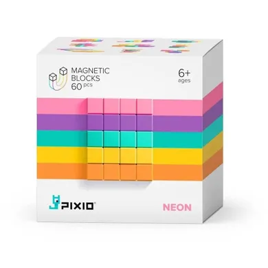 Pixio, klocki neon, 60 elementów