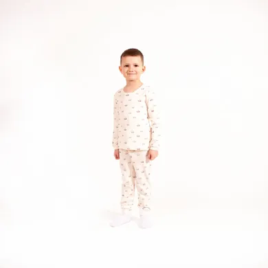 Piżama chłopięca, beżowa, Nicol