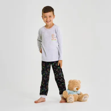 Piżama chłopięca, szara, Liam, Taro