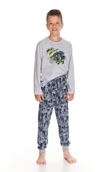 Piżama chłopięca, szaro-granatowa, Massimo, Taro