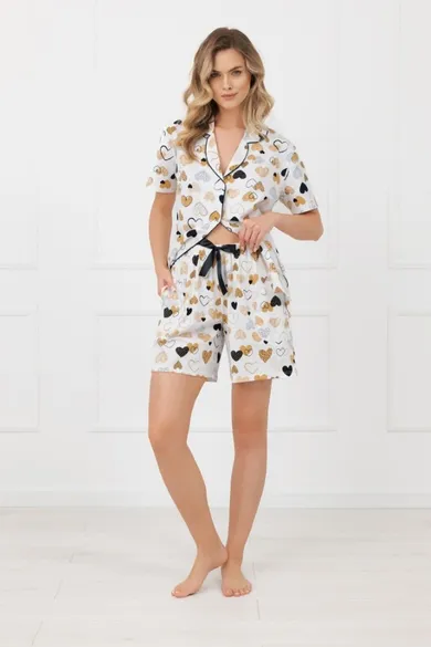 Piżama damska, biała, Soreno, Italian Fashion