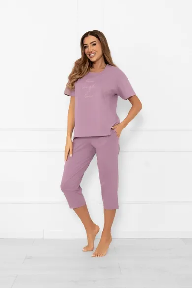 Piżama damska, fioletowa, Ksara, Italian Fashion