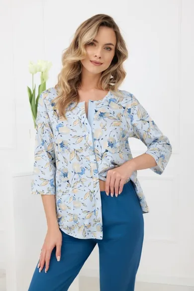 Piżama damska, niebieska, Celozja, Italian Fashion