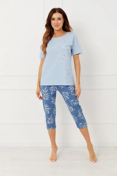 Piżama damska, niebieska, Erula, Italian Fashion
