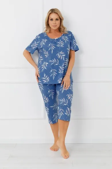 Piżama damska, niebieska, Perini, Italian Fashion