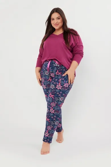 Piżama damska, plus size, mix, Folk, Italian Fashion