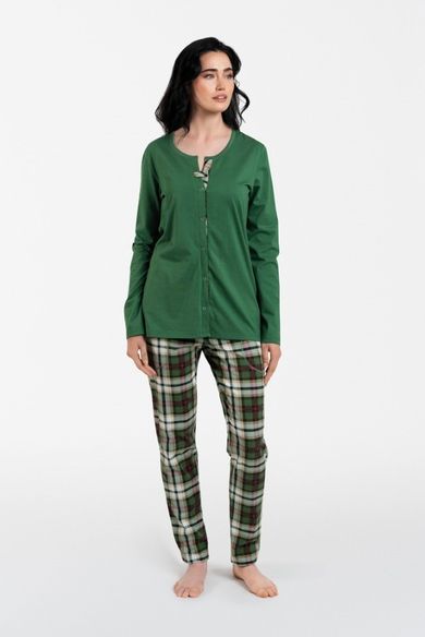 Piżama damska, plus size, zielona, Asama, Italian Fashion