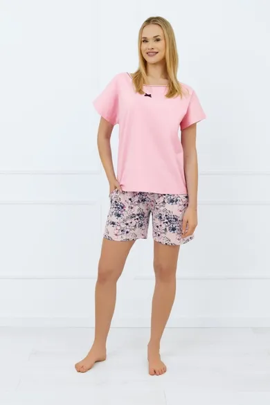 Piżama damska, różowa, Italian Fashion