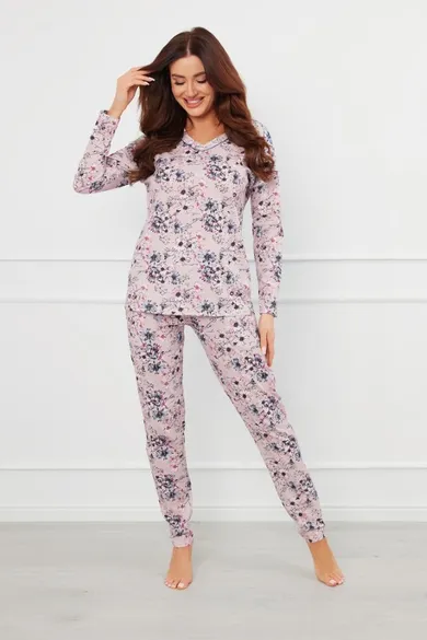 Piżama damska, różowa, Toliana, Italian Fashion