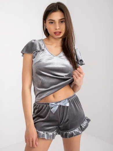 Piżama damska, szara, Rue Paris