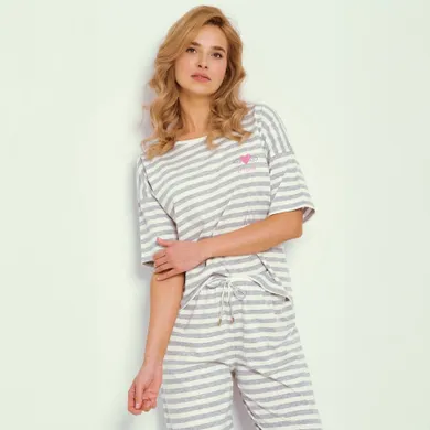 Piżama damska, szara, Taro