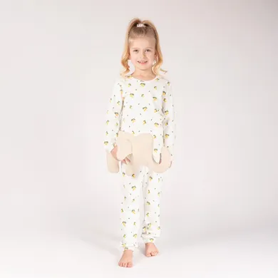 Piżama dziewczęca, ecru, Nicol