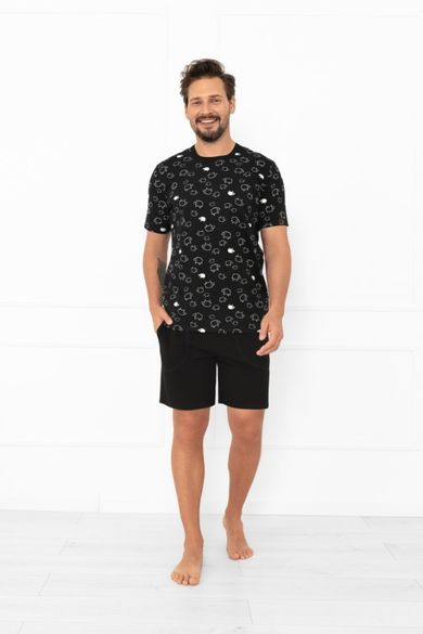 Piżama męska, czarna, Wito, Italian Fashion