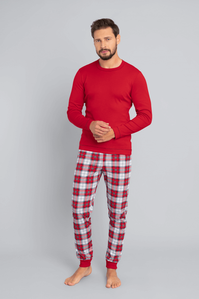 Piżama męska, czerwona, Moss, Italian Fashion