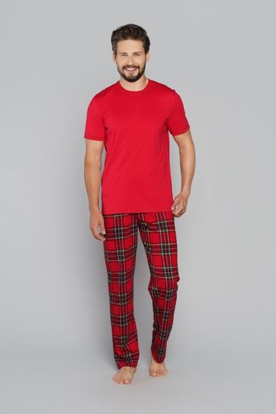 Piżama męska, czerwona, Narwik, Italian Fashion