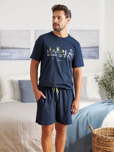 Piżama męska, granatowa, Doctor Nap