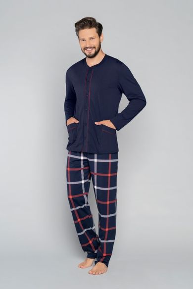 Piżama męska, granatowa, Nelson, Italian Fashion