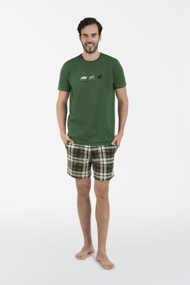 Piżama męska, plus size, zielona, Seward, Italian Fashion