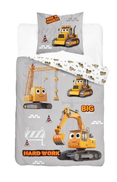 Plac budowy, 2-częściowy komplet pościeli, 140-200 cm