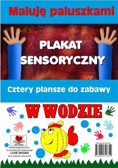 Plakaty sensoryczne. Maluję paluszkami. W wodzie