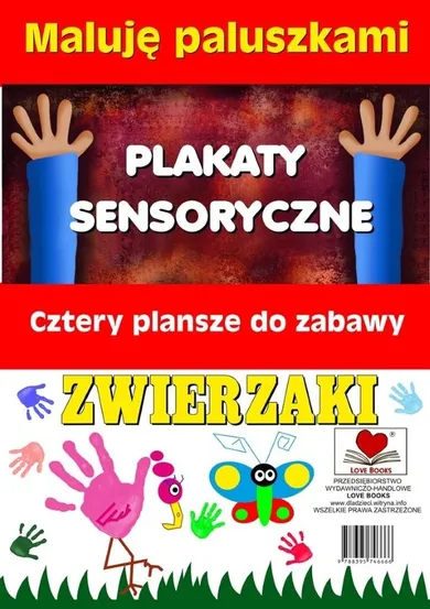 Plakaty sensoryczne. Maluję paluszkami. Zwierzaki