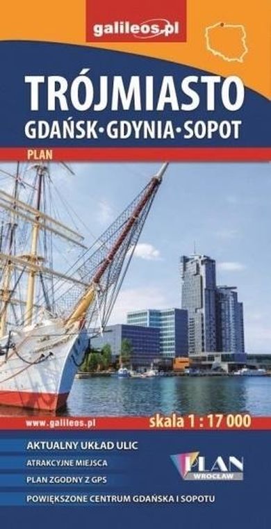 Plan -Trójmiasto. Gdańsk-Gdynia-Sopot 1:17 000
