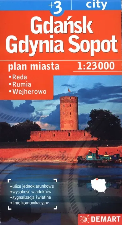 Plan miasta. Gdańsk. Gdynia. Sopot 1:23 000