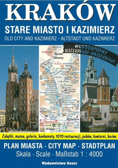 Plan miasta. Kraków, Stare Miasto i Kazimierz