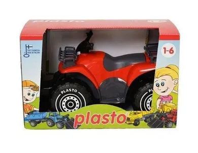 Plasto, Quad z pługiem, czerwony, 30 cm