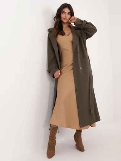 Płaszcz damski, khaki, Lakerta