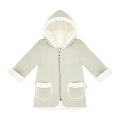 Płaszczyk dziewczęcy z kapturem, zielony, Nicol