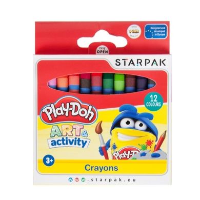Play-Doh Art & Activity, kredki woskowe, 12 kolorów