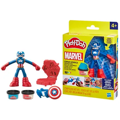 Play-Doh, Marvel, Kapitan Ameryka, figurka i akcesoria, zestaw kreatywny