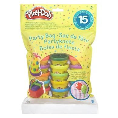 Play-Doh, Party Bag, zestaw imprezowy, 15 kolorów i naklejki