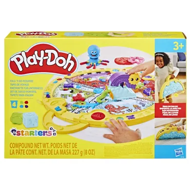 Play-Doh, Przenośna mata do zabawy, zestaw kreatywny, 4 tuby