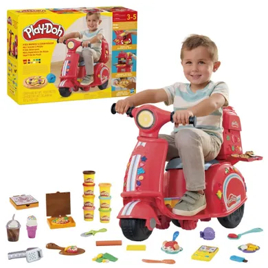 Play-Doh, Skuter dostawcy pizzy, zestaw kreatywny, 10 tub
