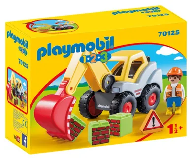 Playmobil, 1.2.3, Koparka, 70125