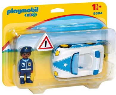 Playmobil, 1.2.3, Samochód policyjny, 9384