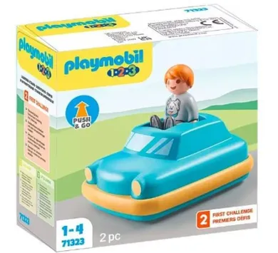 Playmobil, 1.2.3., Samochód Push & Go, 71323