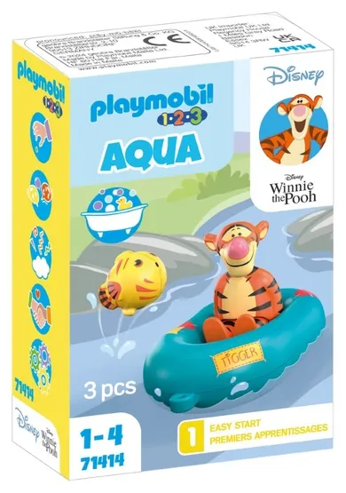 Playmobil, 1.2.3: Tygrys i wycieczka pontonem, 71414