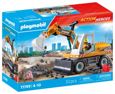 Playmobil, Action Heroes, Duża koparka, 71749